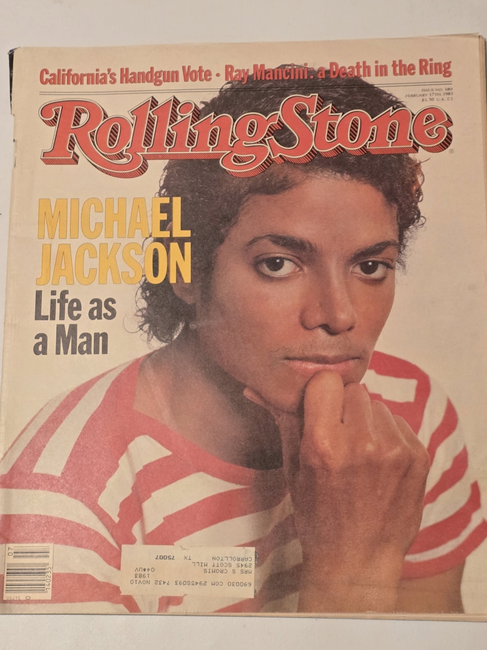Rolling Stone Magazine Issue 389 Feb 1983 Michael Jackson "Life As A Man"